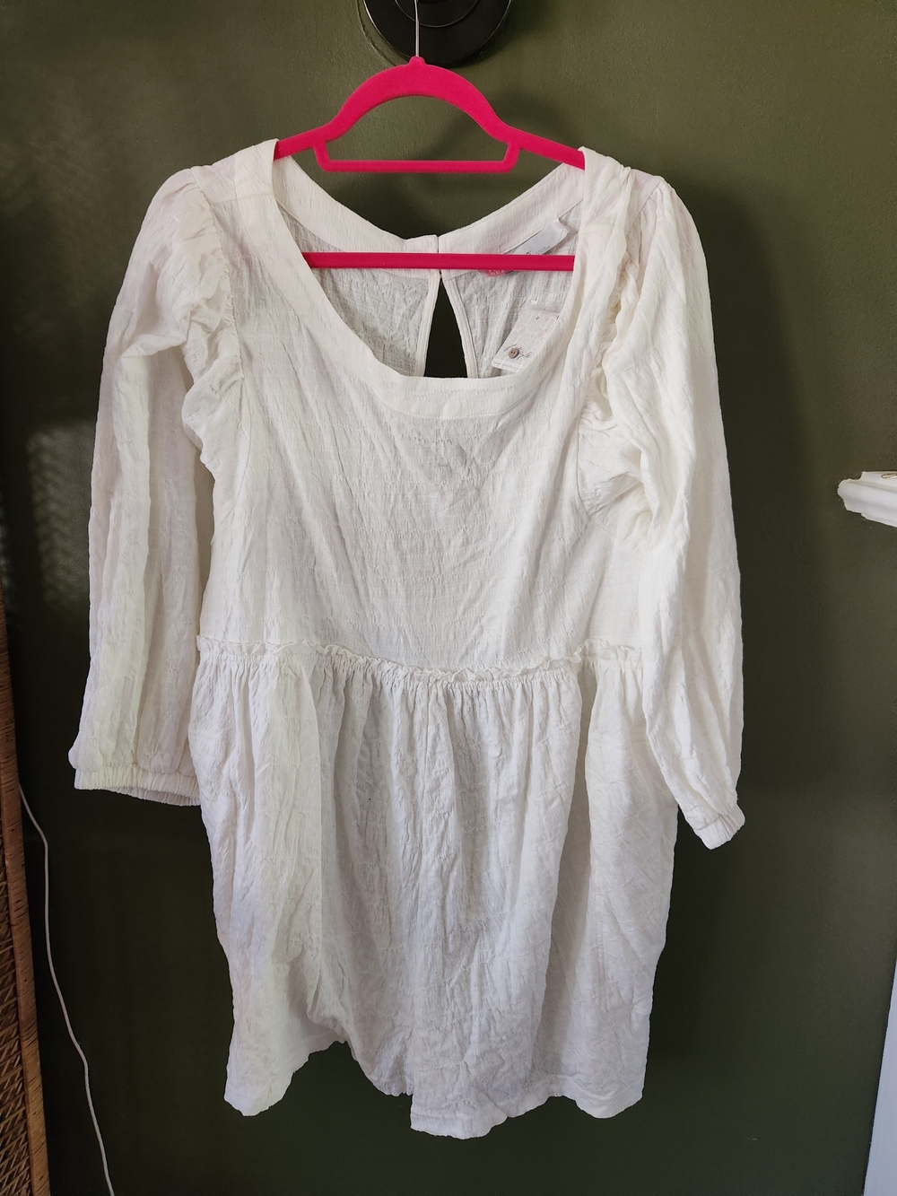 Free People White/Ivory Cotton Romper Playsuit Size XL